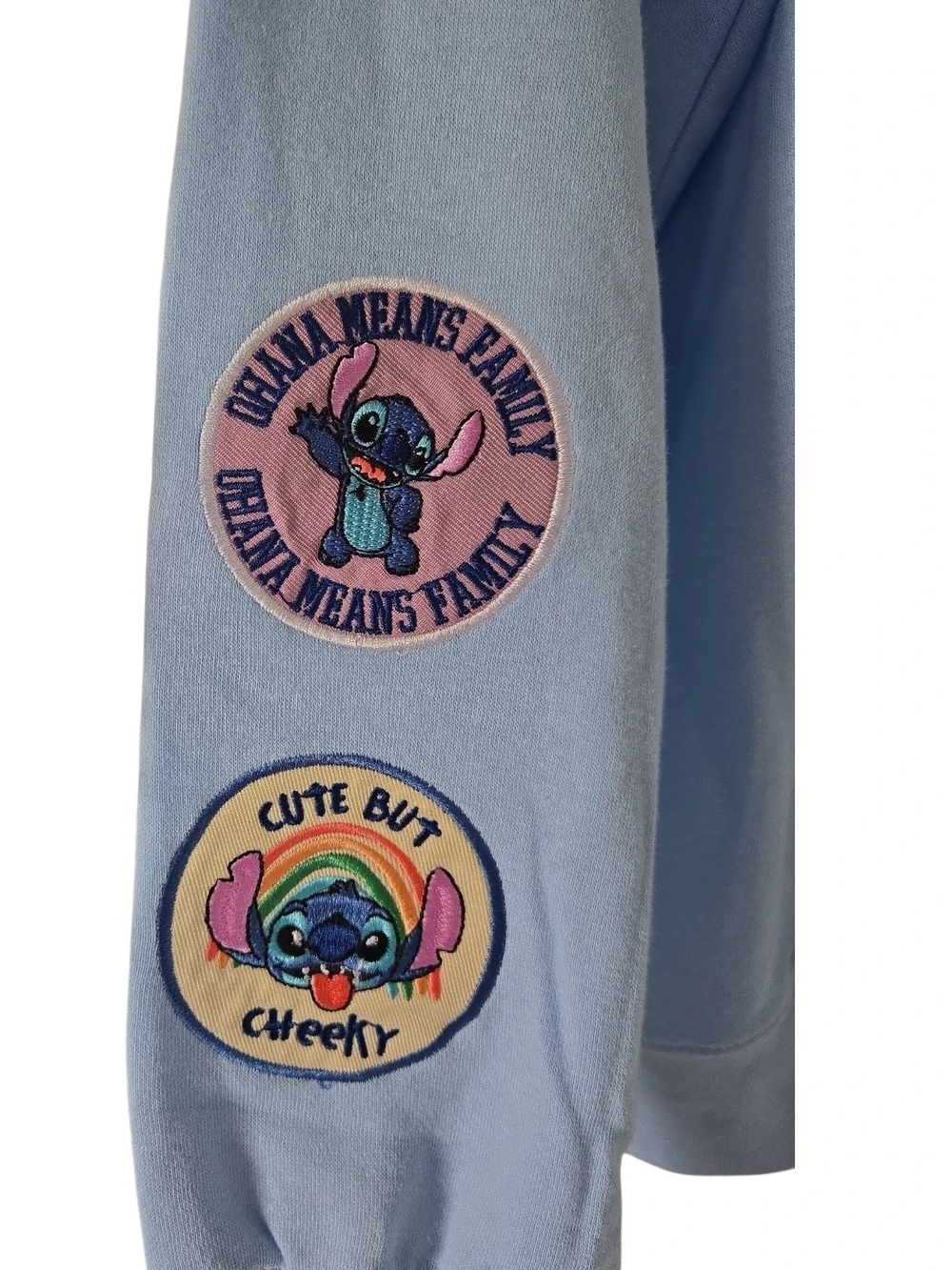 NWT Disney Stitch Women's Blue Zip Up Character Hoodie/Jacket - Picture 6 of 8